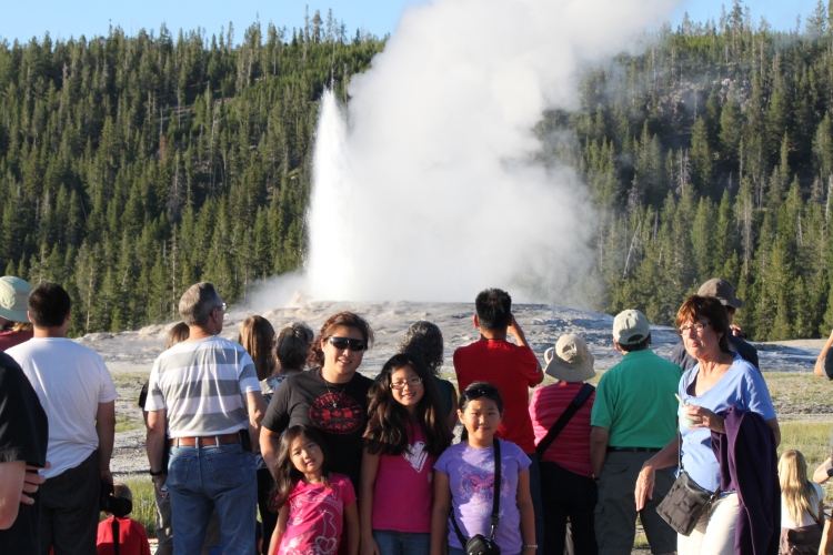 Old Faithful erupts approximately every 88 minutes.  It is named that because you can count on it to go off.  